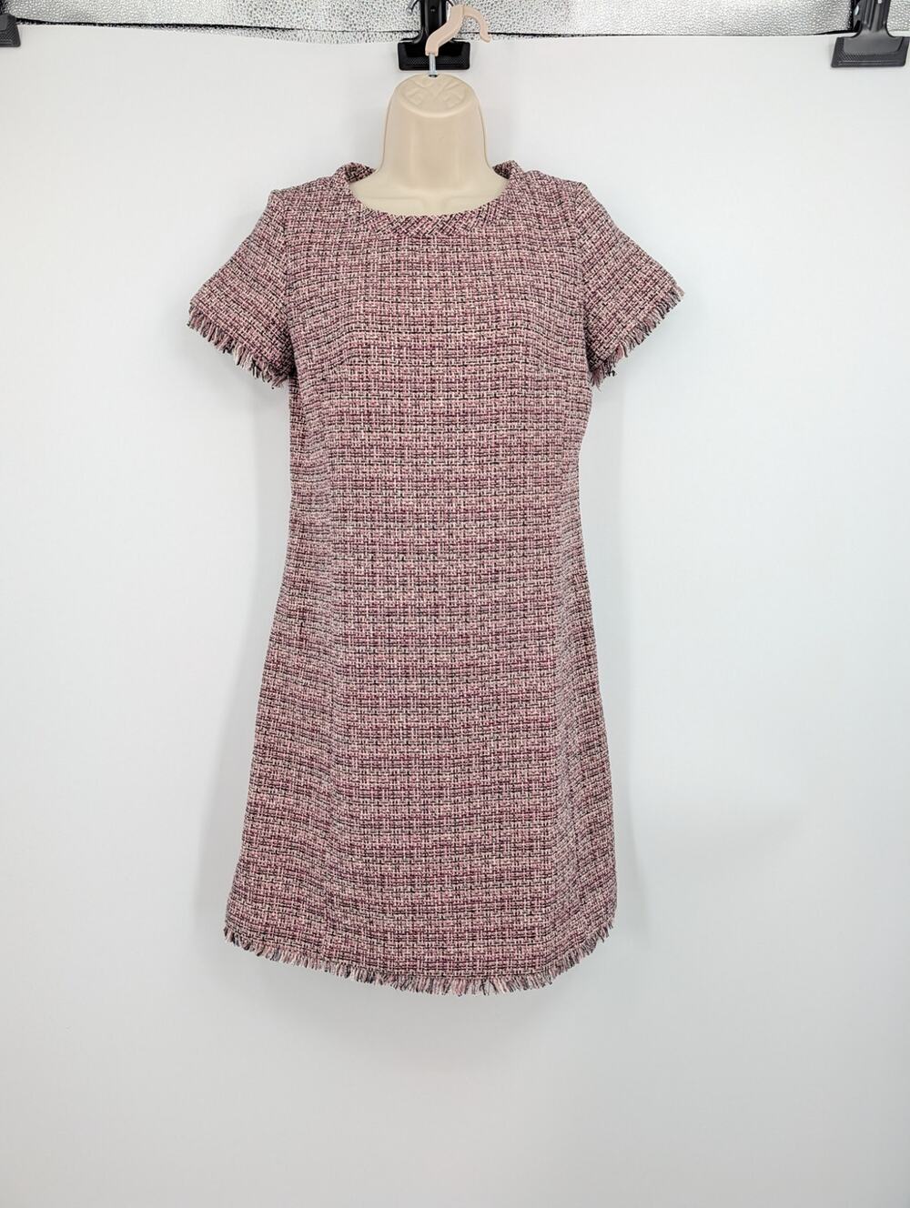 MaxMara Marina Rinaldi Tweed Fringe Dress 6 University Scholar Preppy Luxury